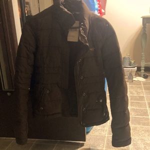 Hollister brown winter coat